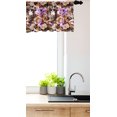 thumbnail image 3 of Ambesonne Retro Window Valance, Vintage Floral Art Nostalgia, 54" X 12", Redwood Lilac Black, 3 of 3