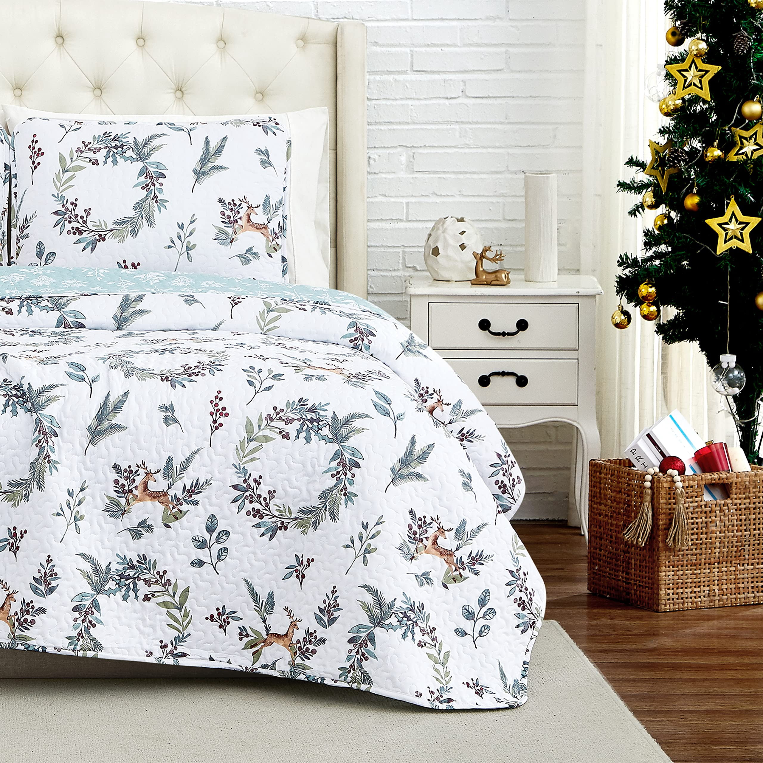 Southshore Fine Living, Inc. Happy Holidays Christmas Soft Bedding Set, King/California King