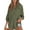 Green, variant on Cuteduck Women's Waffle Knit Tops Henley Casual Shirts Long Sleeve V Neck Solid Color Casual Tunic Tops S-XXL