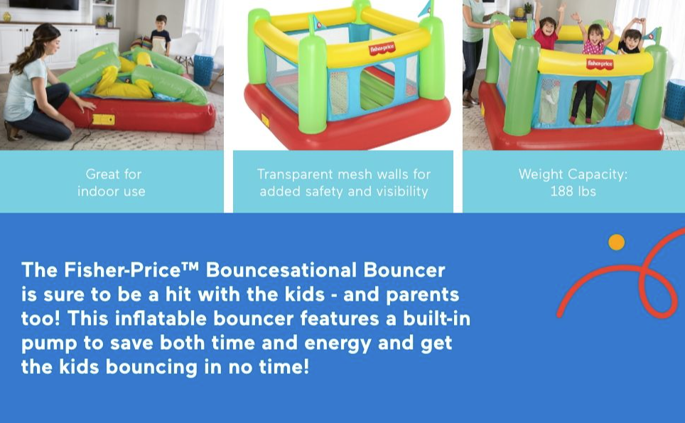 Fisher-Price™ Bouncesational Bouncer, Inflatable Bounce House
