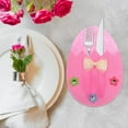 thumbnail image 4 of FESTFENDS 4Pcs Easter Egg Cutlery Bags Pink Felt Tableware Holders Decorative Kitchen Dining Accessories, 4 of 6