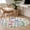 Sky Blue Pink Light Gray, variant on Round Area Rug 3.3 Ft, Spring Floral Washable Non-Slip Circle Carpet for Living Room/Bedroom, Pink Blue Flowers Botanical Butterflies Low-Profile Small Kitchen Mats Collection Rugs for Indoor