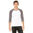 thumbnail image 1 of Bella + Canvas Unisex 3/4-Sleeve Baseball T-Shirt, 1 of 3