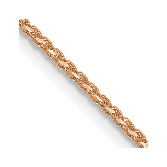 14K Rose Gold Franco Chain Styles Necklace 1 mm D/C Open 16 inch 0.95