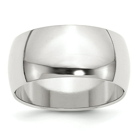 925 Sterling Silver 10mm Half Round Size 7 Wedding Ring Band Classic Gifts For Women For Her