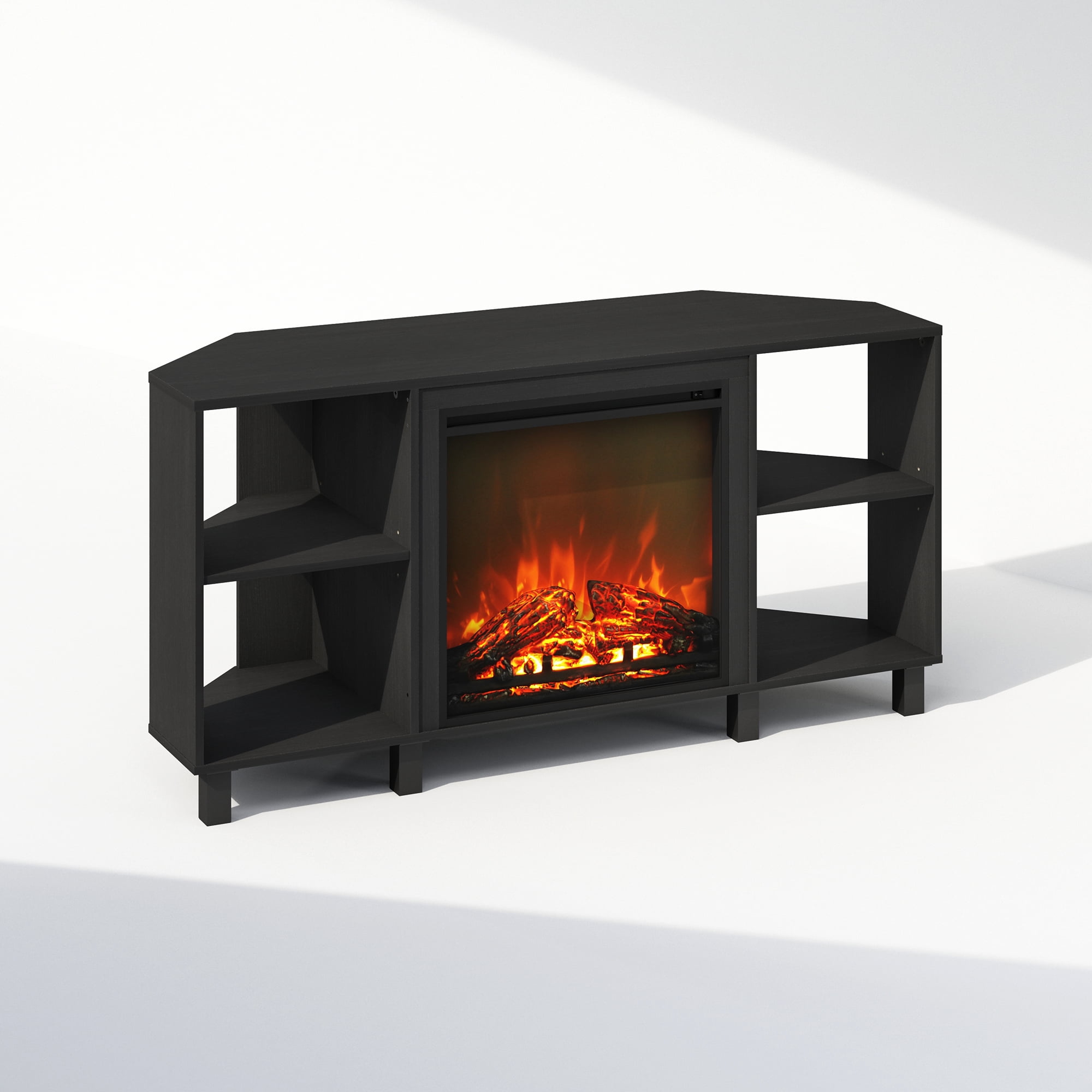 Electric Fireplace Corner TV Stand, Entertainment Center for TV up to 55 Inch