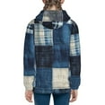 thumbnail image 6 of Naloa Indigo Patchwork Quilt Teenage Zipper Hoodie, Long Sleeve Zip Up Hoodies Casual Jackets Tops for 7-12 Years-Small, 6 of 6