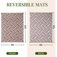 thumbnail image 2 of SHIQI-Outdoor Rug 9x12 Patio Waterproof, Large Outdoor Plastic Straw Rug, Reversible Out Door Carpet for Camping, Deck, Rv, 9 x 12 Area Carpet for Balcony, Porch, Backyard, White and Brown, 2 of 4