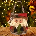 thumbnail image 4 of Bolsa de regalo de Navidad, bolsa de mano, pequeñas bolsas de regalo, reutilizables, regalos de fiesta con asa, linda bolsa de mano, bolsa de dulces Patrón de Papá Noel, 4 of 6