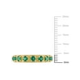 thumbnail image 2 of Miabella Women's 1-2/5 Carat T.G.W. Created Emerald Yellow Gold Flash Plated Sterling Silver Full Eternity Anniversary Band, 2 of 6