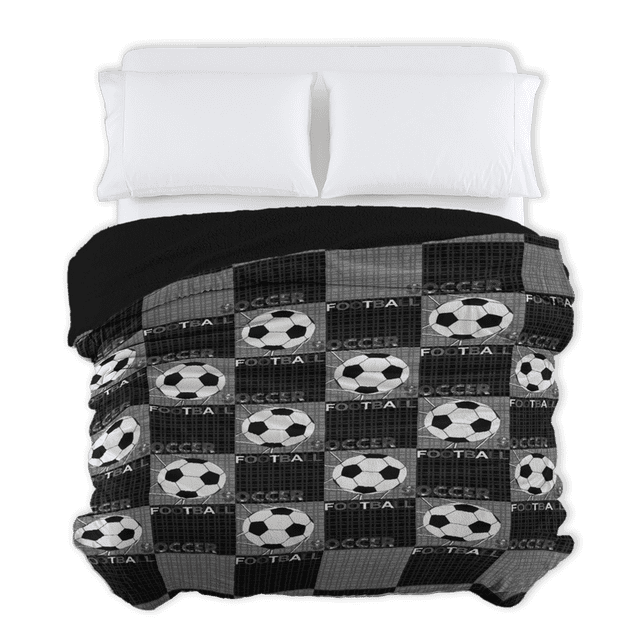 Cobertor con Borrega Matrimonial Extra suave MELOCOTTON HOGAR Mod. Soccer