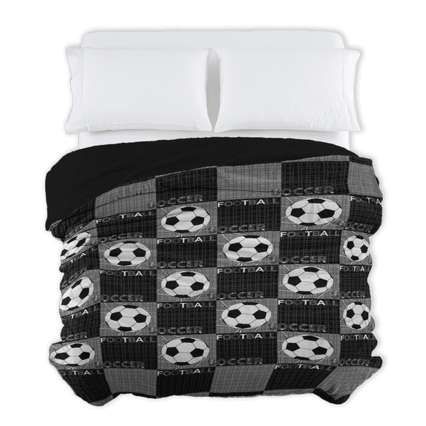 Cobertor con Borrega Matrimonial Extra suave MELOCOTTON HOGAR Mod. Soccer