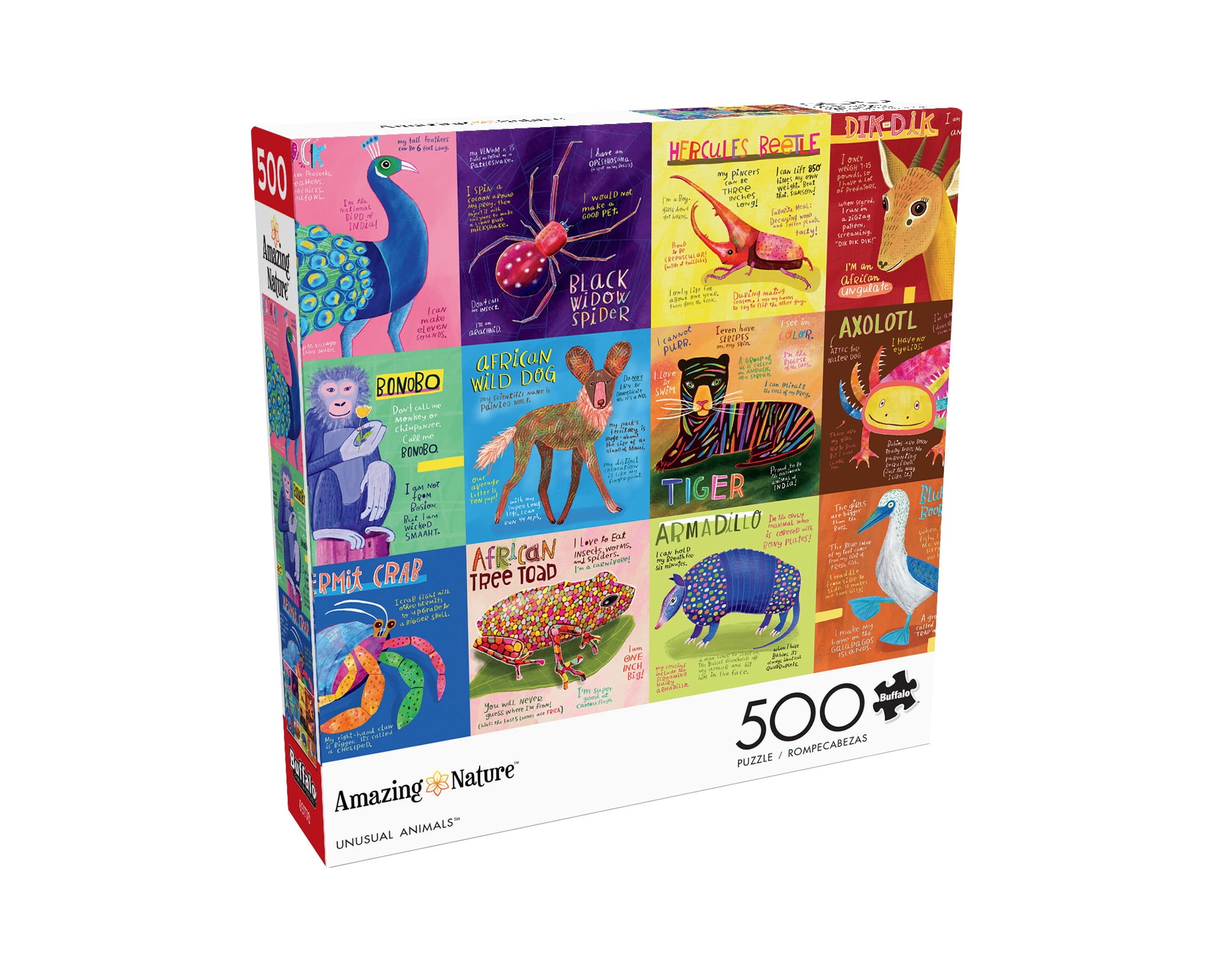 Buffalo Games - Amazing Nature - Unusual Animals - 500 Pieces Jigsaw Puzzle