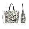 thumbnail image 5 of Cauagu Heart Leopard Print Women Large Capacity Tote Bag - Casual Shoulder Bag Fashion Handbag Shopping Bag Daily Bag Hobo Bags for Travel Work and Shopping, 5 of 8