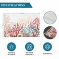 thumbnail image 6 of Red Coral Coastal Placemats Set of 6, Summer Beach Shells Starfish Ocean Placemats for Dining Table, Place Mats for Kitchen Tabletop, Waterproof Wipeable Dining Table Mats Set, 6 of 9
