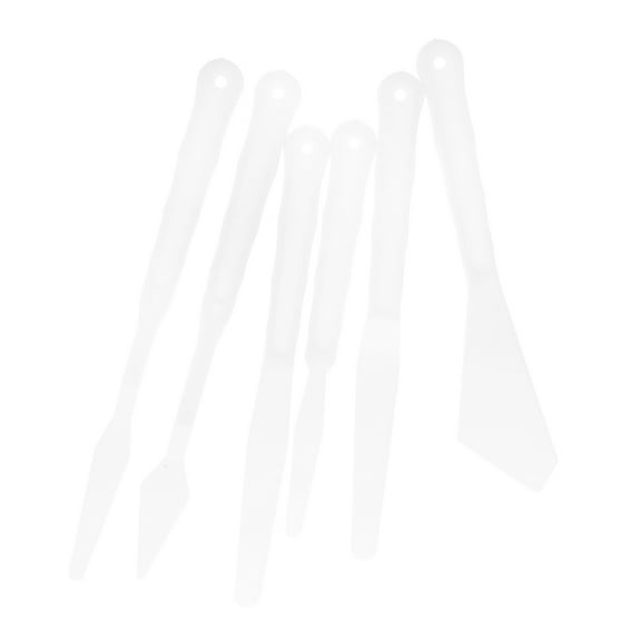 Raindrops 1 Set Plastic Spatula Versatile Painting Mixing Spatula with Long Handle Paste Knives Artist Palette Cutter Plastic Painting Palette Knives Oil Painting Scrapers