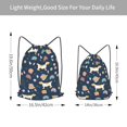 thumbnail image 4 of XMXT Waterproof Gym Bag, Cartoon Dog Blue Background Drawstring Backpack for Men, m, 4 of 8