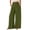 Army Green -AG09, variant on Wide Leg Pants for Women Summer Flowy Elastic Waist Palazzo Pants Lounge Trousers with Pockets Beach Vacation Pant Vermilion S