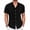 Black -AQ20, variant on Dwellite Mens Linen Shirts Short Sleeve Button Down Shirts Casual Lightweight Summer Beach Solid Tops Light Blue XL