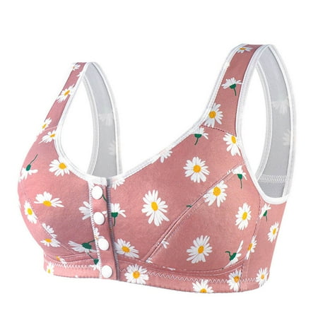 

Bras For Women Casual Prints Front Buckle Without Rims Vest Lace Plus Size Bra Underwear