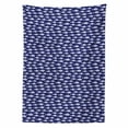 thumbnail image 2 of Fish Tablecloth, Grunge Silhouettes of Dangerous Piranhas Repetitive Pattern, Rectangle Satin Table Cover Accent for Dining Room and Kitchen, 52" X 70", Indigo and Pastel Purple, by Ambesonne, 2 of 2