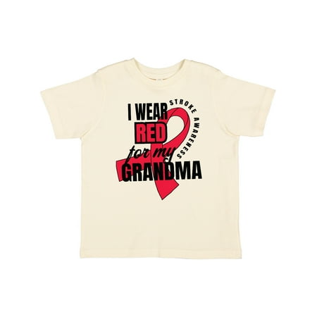 

Inktastic I Wear Red for My Grandma Stroke Awareness Gift Toddler Boy or Toddler Girl T-Shirt