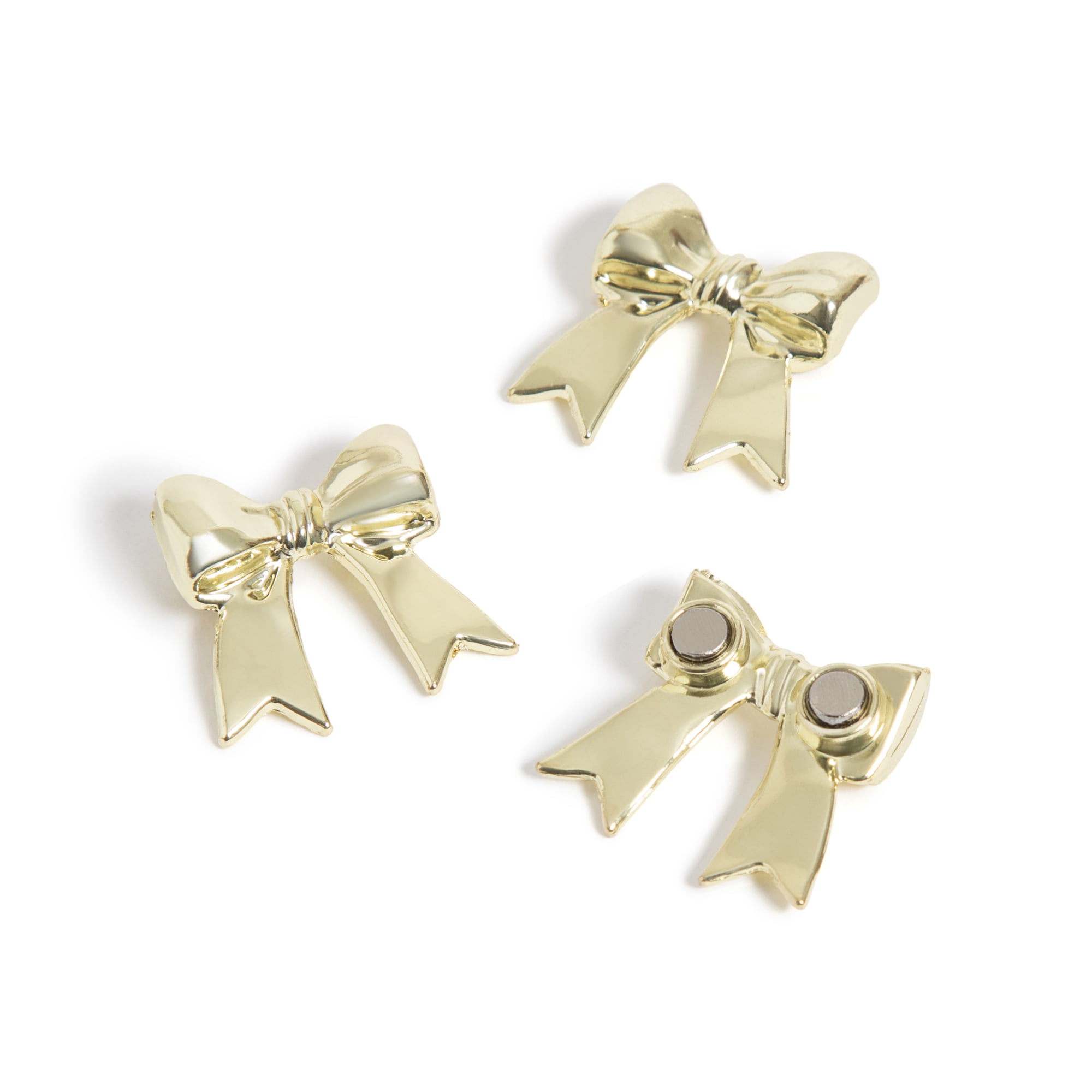 U Brands Ribbon Magnets, Set of 3, Gold, Metal