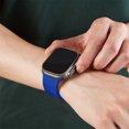 thumbnail image 2 of Compatible with Apple Watch Bands 38/40/41/42mm(S10), Soft Silicone Sport Replacement Strap for iWatch Series 10 9 8 7 6 5 4 3 2 1 SE Ultra Wristbands for Men Women Breathable, Blue, 2 of 9