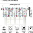 thumbnail image 2 of Spring Flower Curtains Valances for Kitchen,Vintage Farm Watercolor Flower Curtains Valance for Bedroom Bathroom Cafe Windows Curtain 54x18inch, 2 of 6
