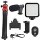 thumbnail image 1 of Microphone Fill Light Tripod Set Professional Mobile Phone Live Broadcast Kit Black, 1 of 4