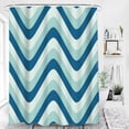 thumbnail image 4 of Ducha Con Ondas Japonesas, Cortina Impermeable, Juego De Cortinas De Baño Con Ondas Marinas Geométricas Con 12 Ganchos Serendint HA044691-02, 4 of 6