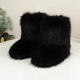 thumbnail image 2 of Botas de nieve de mujer con piel de mapache sintética integrada de invierno, zapatos de piel, botas altas para exteriores, 2 of 5