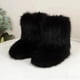 thumbnail image 5 of Botas de nieve de mujer con piel de mapache sintética integrada de invierno, zapatos de piel, botas altas para exteriores, 5 of 5