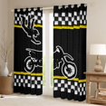 thumbnail image 2 of Feelyou Cross Bike Lover Blackout Curtains Set of 2 (52x84 Each) for Child, Motorcycle Speed Sport Window Curtains, Black Yellow Cartoon Curtains and Drapes, Blackout Curtains Room Decor, 2 of 6