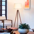 thumbnail image 4 of Brightech Emma Modern Home 60" Tall Standing LED Light Tripod Floor Lamp, Brown, 4 of 8