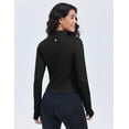 thumbnail image 4 of Pinspark Women's Running Workout Athletic Jackets Lightweight Long Sleeve Yoga Jacket Cropped Zip Up Active Jacket with Pockets, 4 of 8
