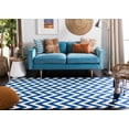 thumbnail image 3 of Safavieh Dhurries Bentley Geometric Area Rug, Dark Blue/Ivory, 3' x 5', 3 of 11