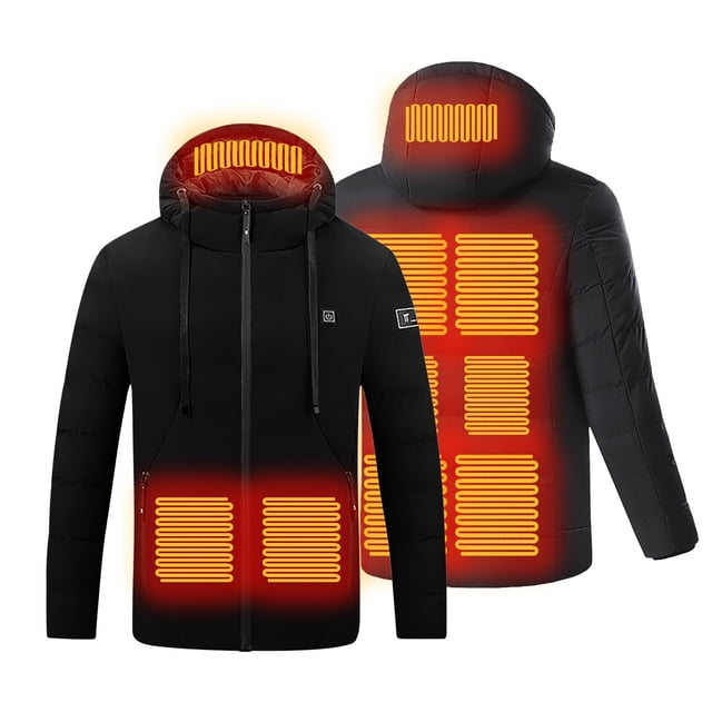 USB Intelligent Constant Temperature Heated Jacket, Windproof Plus Size Coat for Men and Women, Winter Heating Coat with Adjustable Warmth Technology