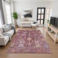thumbnail image 6 of Addison Rugs Mayfield Premium Machine Washable Traditional Global Burgundy Rectangle Rug, 3' x 5', 6 of 6