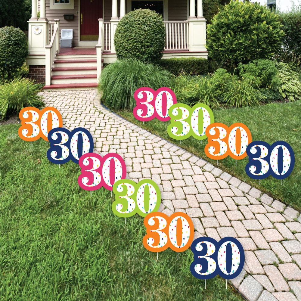 30th Birthday Cheerful Happy Birthday Lawn Decorations Outdoor