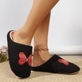 thumbnail image 5 of Fnooota Womens Fuzzy Slippers, Winter Non Slip Comfort Warm House Slippers Home Shoes Black Size 9-9.5, 5 of 6