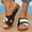 Black#61, variant on Women's Fashion Casual Summer Two-Tone Flatform Beach Slides – Soft Wedge Sandals with Height Boost for Outdoor Leisure & Vacation Footwear,Plus Size