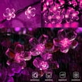 thumbnail image 3 of Syenll 23ft 50 LED Solar Flower String Lights, Outdoor Cherry Blossom Solar Fairy Lights for Fence Garden Yard Patio Decor, Pink, 3 of 8