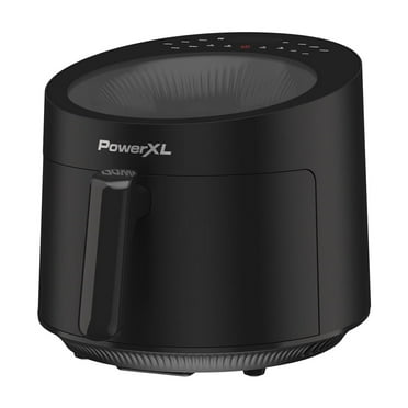 PowerXL LUMINEX 5.3 QT Radiant Light Air Fryer, Heats to 400°F in 2.4 Seconds, Auto Shut-off, 10 Quick-Touch Presets, Skylight Window
