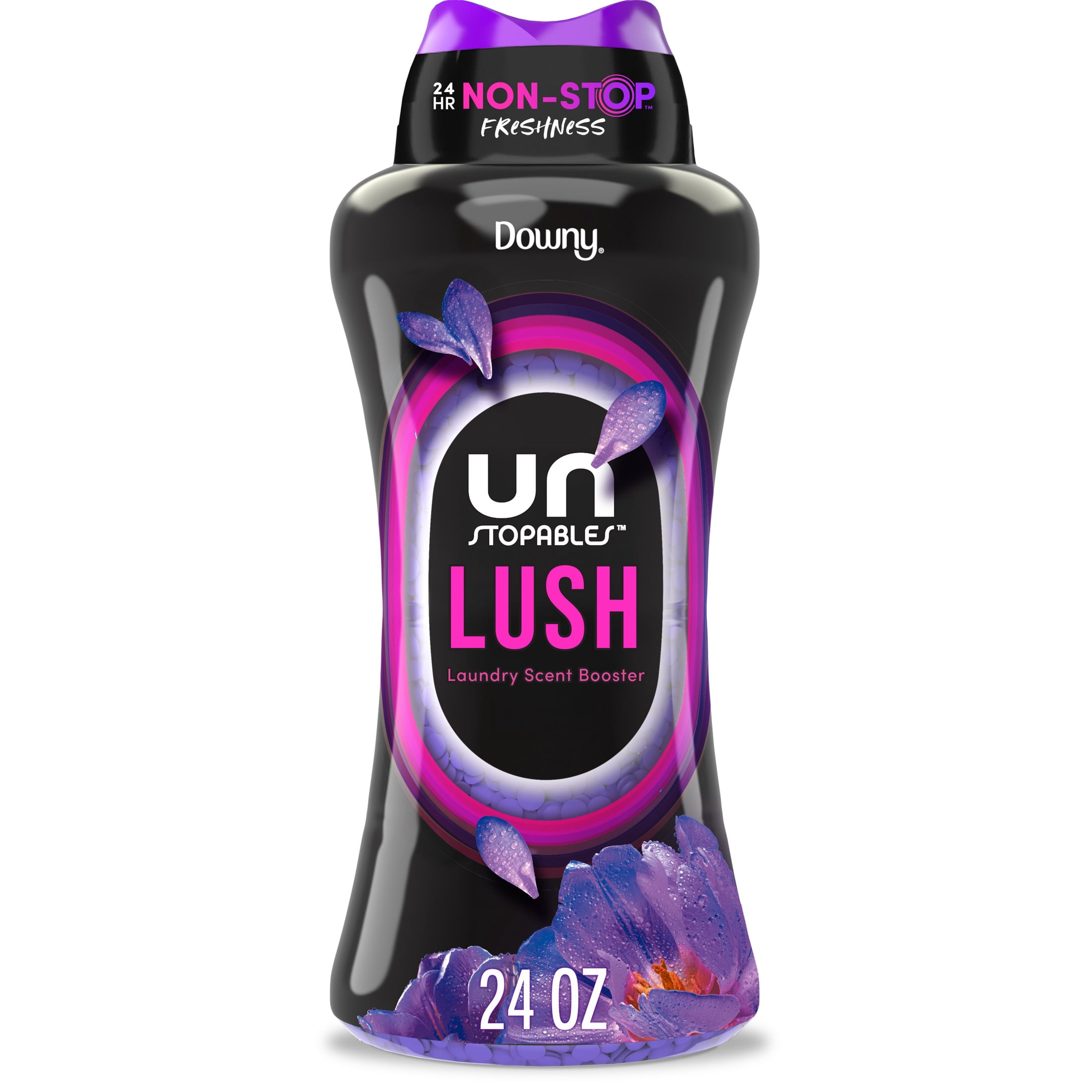 (4 pack) Downy Laundry Scent Beads, Unstopables In-Wash Scent Booster, Lush Scent, 24 oz