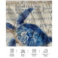 thumbnail image 7 of Watercolor Blue Turtle Bed Skirt King Size 18" Drop Retro Sheet Music Watercolor Ruffled Wrap Around Bed Skirts Adjustable Elastic Bedskirt Dust Ruffle for King Size Bed, 7 of 7