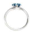thumbnail image 3 of Mauli Jewels Engagement Rings for Women 1.25 Carat Two Stone Blue Diamond Engagement Ring in 4 Prong-Setting14k White Gold, 3 of 6
