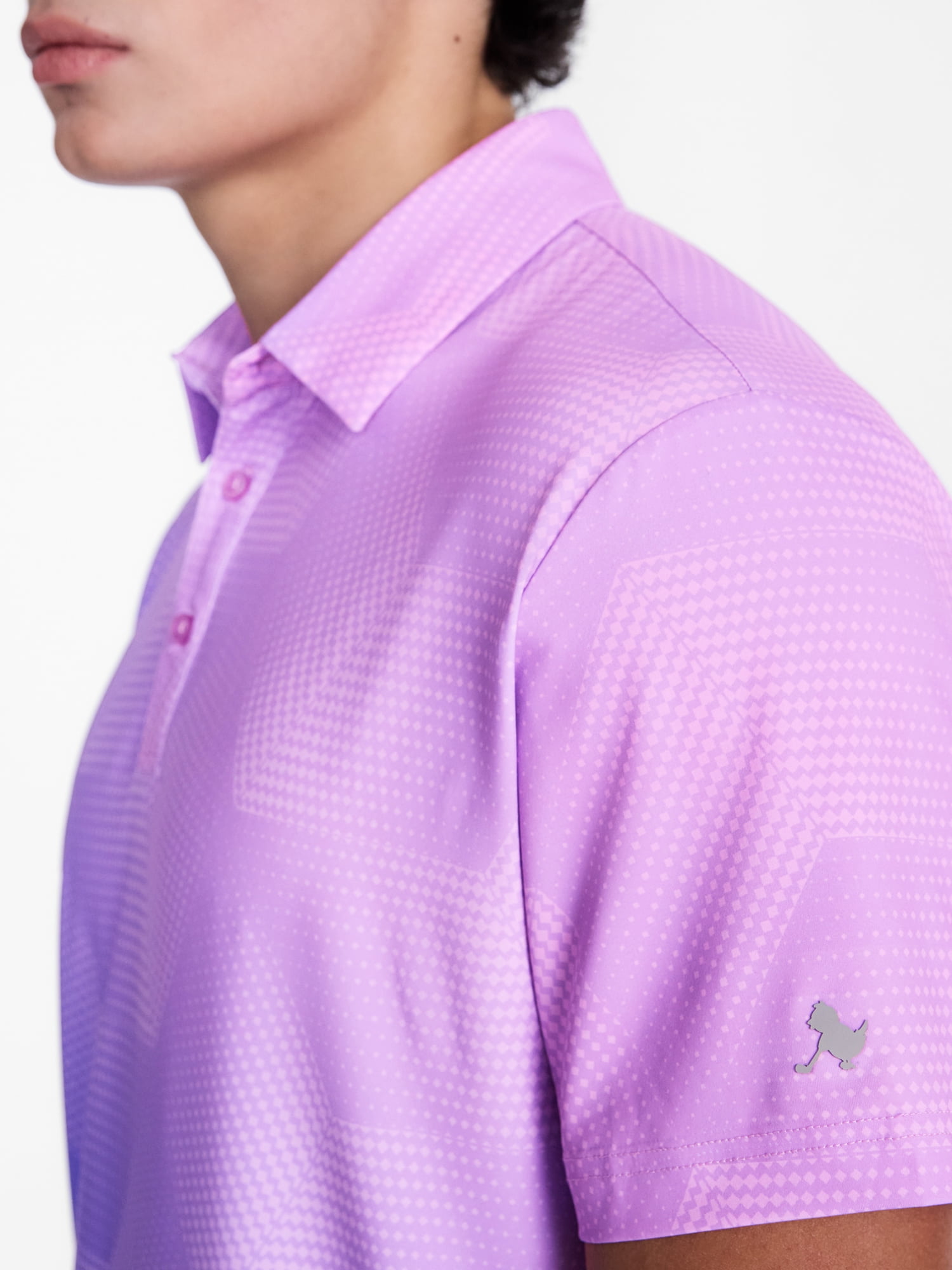 Birdie Bound Men's and Big Men's Ombre Geo Golf Polo Shirt, Sizes XS-4XLT