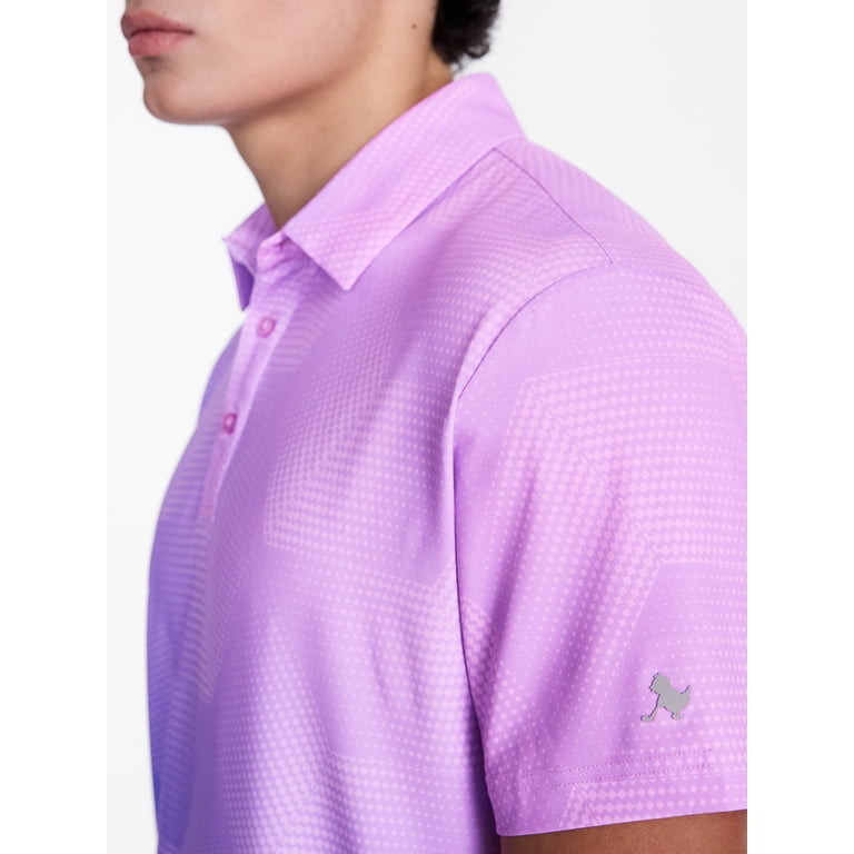 Birdie Bound Men's Ombre Geo Golf Polo Shirt photo 4
