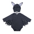 thumbnail image 2 of Coerni Baby Halloween Bat Outfits Boys Girls Batwing Long Sleeve Romper Jumpsuit with Hat New born Baby Halloween Romper, 2 of 6